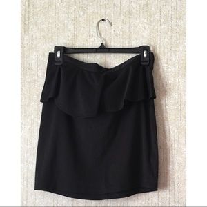 Black ruffle skirt
